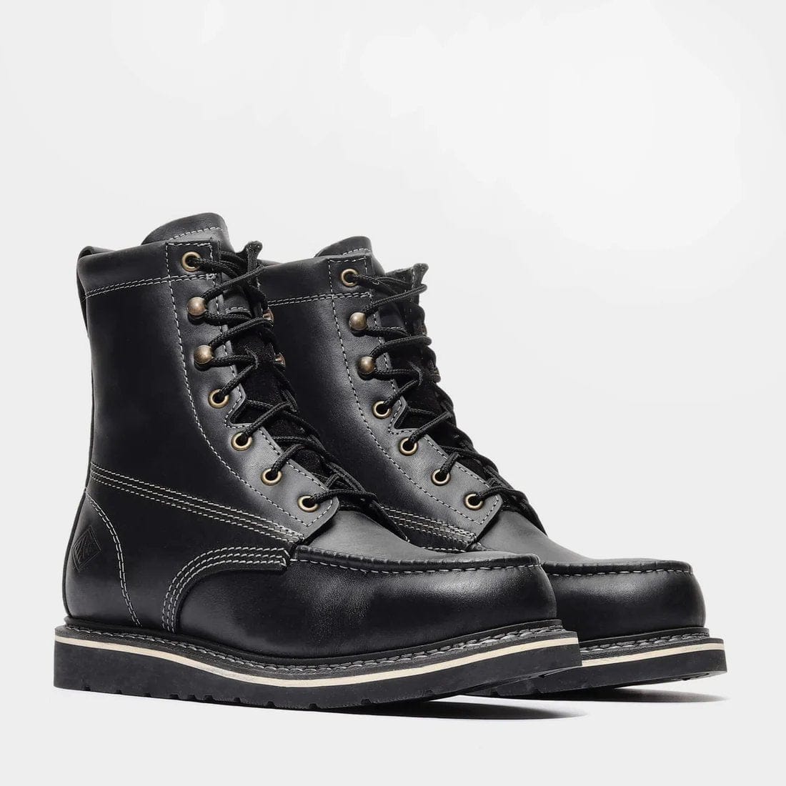 Bonanza Men´s Frontier Classic 8" Moc Toe Work Boots - Black