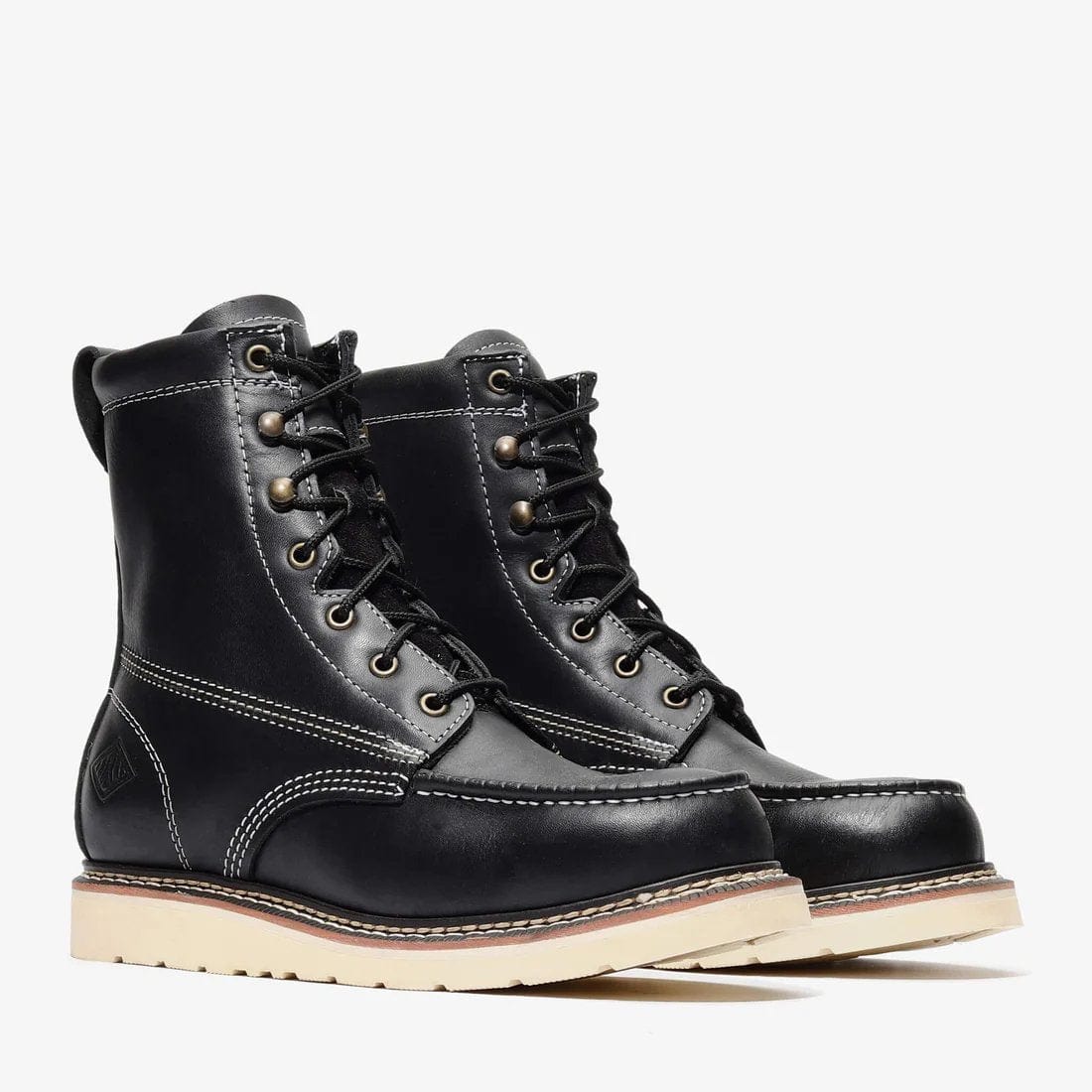 Bonanza Men´s Frontier Classic 8" Moc Toe Work Boots - Black 