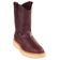 Men's soft toe lined sole work boots in burgunsy by Original Michel side view