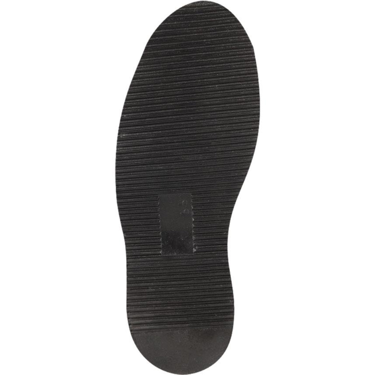 Men's soft toe lined sole work boots in black by Original Michel sole view