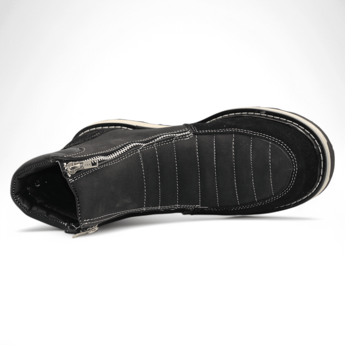 Hooch Boots Boots Men’s Genuine Leather Round Toe Work Shoes Black Color – Hooch Boots - Top View