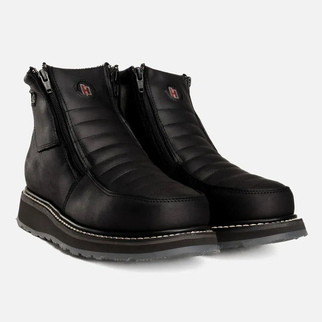 Joe Boots Boots Double Zipper Comfort Work Boot Black Color - Hammer Boots
