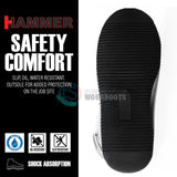 Joe Boots Boots Dual Zipper Comfort Wellington Sole Work Boots Black Color - Hammer Boots