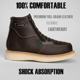 Joe Boots Boots Dual Zipper Comfort Wellington Sole Work Boots Brown Color - Hammer Boots