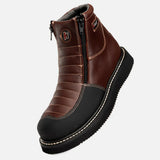 Joe Boots Boots Dual Zipper Comfort Work Boots Wine Color - Hammer Boots