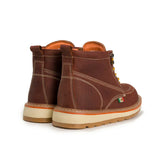 Joe Boots Boots Hammer 6" Leather Work Boots Double Density Sole With MEX Flag Shedron Color - Hammer Boots