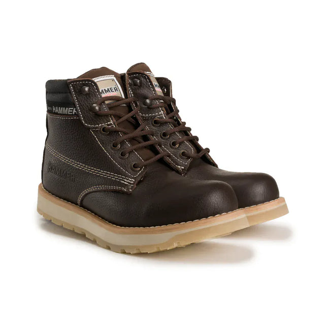 Joe Boots Boots Hammer Murphy Work Boots Doble Density Sole Leather Wine Color - Hammer Boots