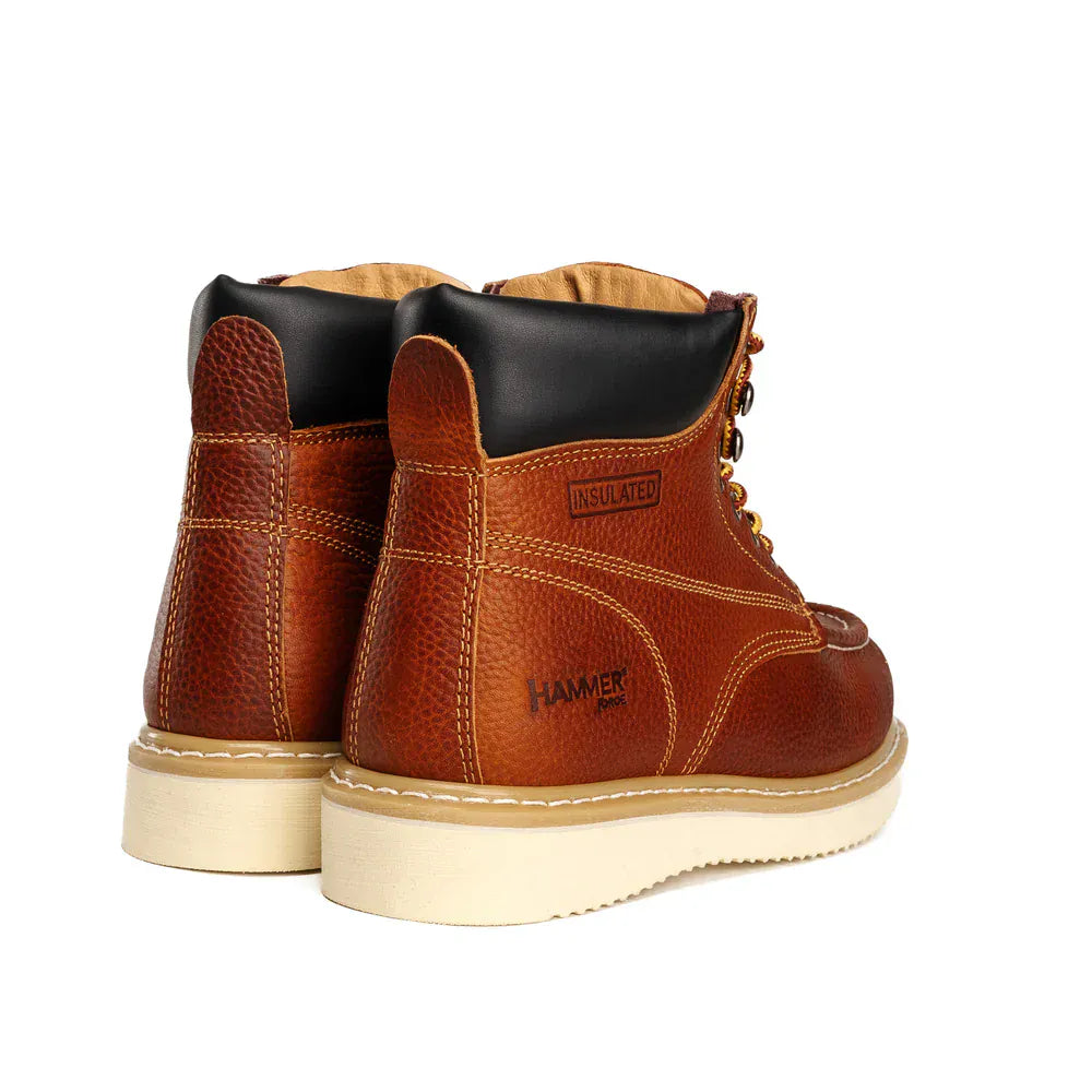 Hammer Men's Hunter Soft Moc Toe Work Boot - Tan - Pair Back View