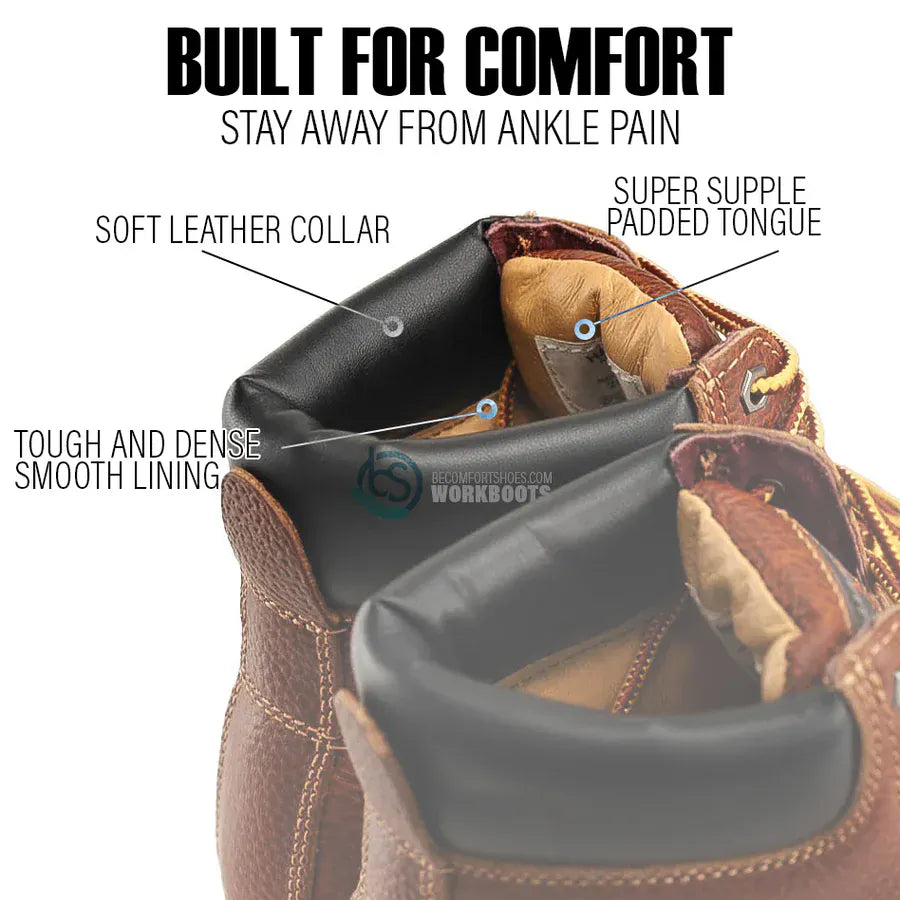 Hammer Men's Hunter Soft Moc Toe Work Boot - Tan - Detail