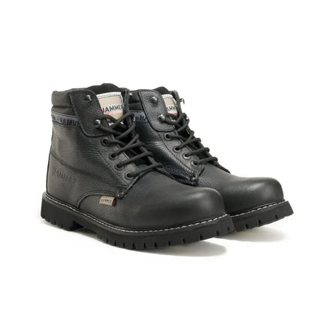 Joe Boots Boots Murphy Work Boots Tractor Sole Leather Black Color - Hammer Boots
