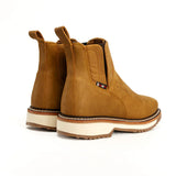 King Welt Boots Arizona 6" Pull Up Square Soft Toe Lightweight Work Boots Desert Color - King Welt