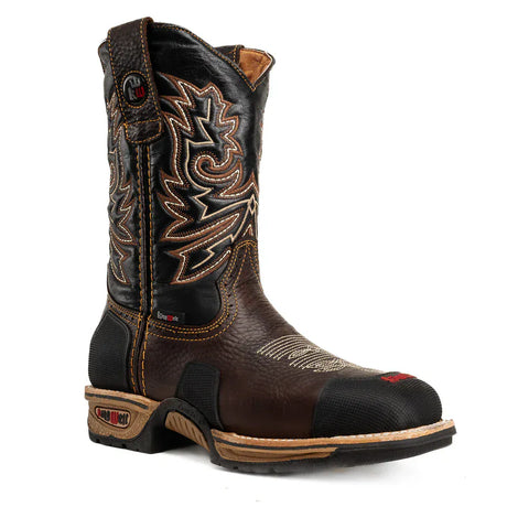 King Welt Boots Buffalo 9" Men's Western Work Boot with Masterguard Protection Brown Color - King Welt