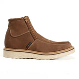 King Welt Boots Country Flex 6' Double Zipper Work Boots Soft Toe Leather Sand Color - King Welt