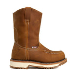 King Welt Boots Lasso 11' Pull Up Soft Moc Toe Lightweight Work Boot Brown Tobacco Color - King Welt