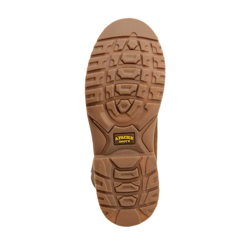 King Welt Men´s Lasso 11' Pull Up Lightweight Soft Moc Toe Work Boot - Brown Tobacco - Sole View