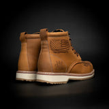 King Welt Boots Men's Patriot 6" Moc Composite Toe Work Boots Tan Color - King Welt