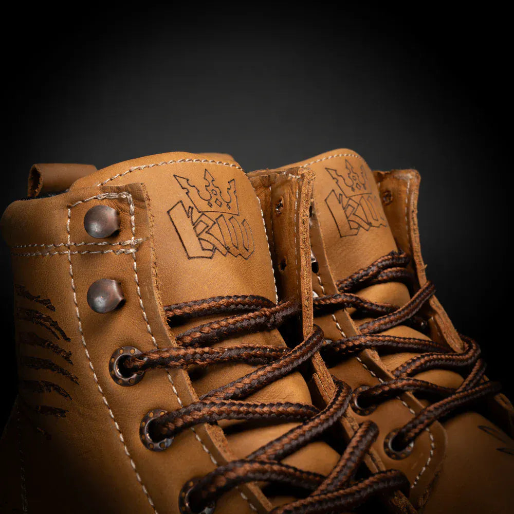 King Welt Men's Patriot 6" Moc Composite Toe Work Boots - Tan - Detail