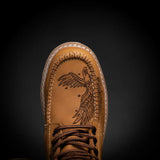 King Welt Boots Men's Patriot 6" Moc Composite Toe Work Boots Tan Color - King Welt