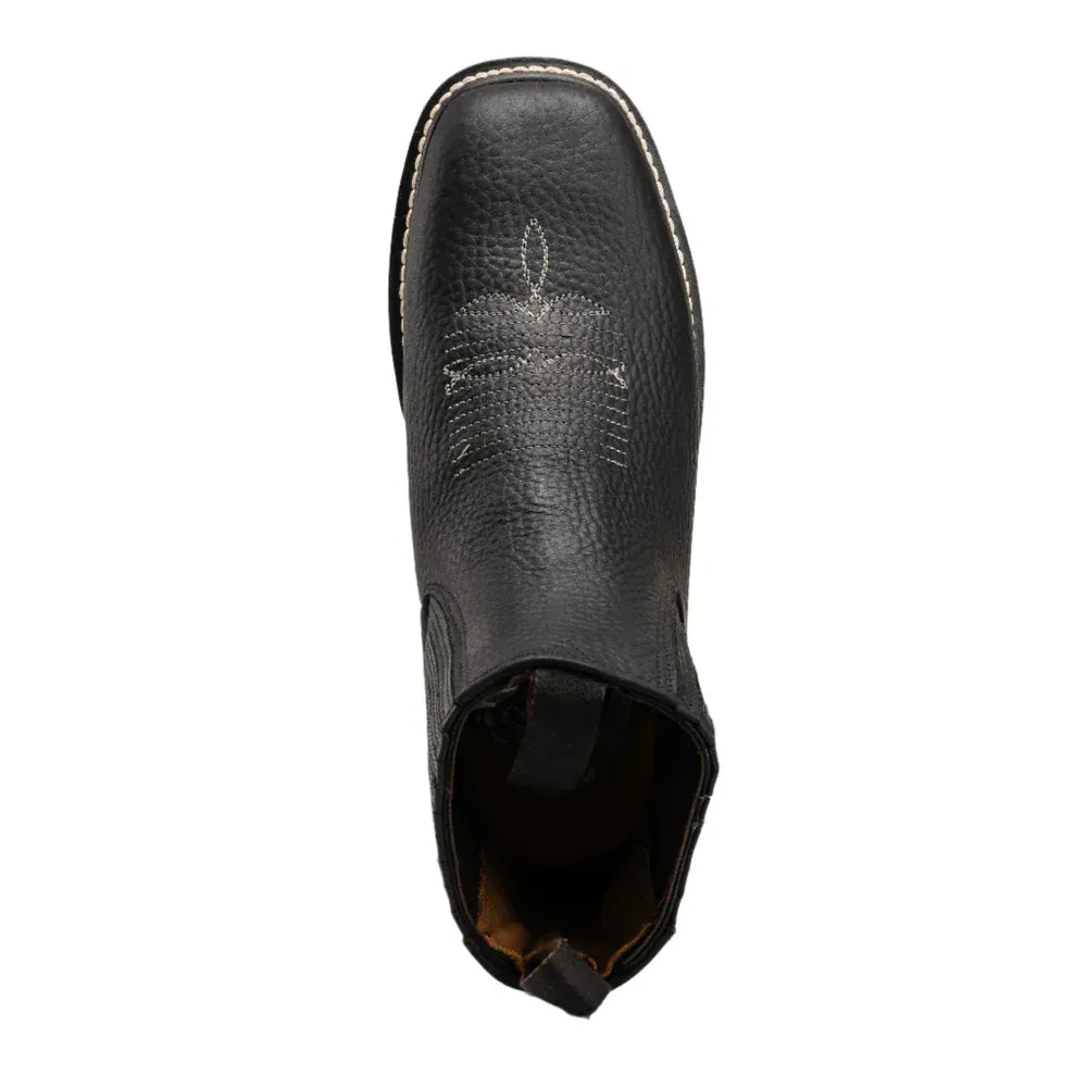 King Welt Men´s Ultra Flex 6" Soft Square Toe Work Boots - Black - Top View
