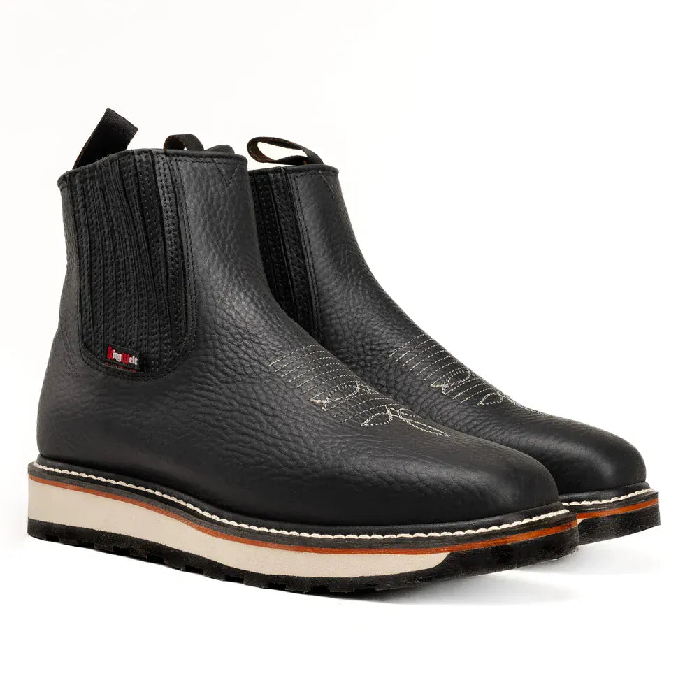 King Welt Boots Men´s Ultra Flex 6" Black Work Boots Black Color - King Welt