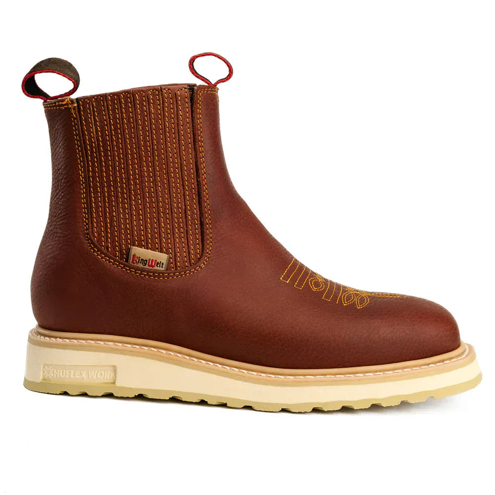 King Welt Boots Ultra Flex 6" Chelsea Work Boots Shedron Color - King Welt