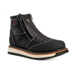 King Welt Boots Ultra Flex 6" Double Zipper Work Boots Soft Toe Full-Grain Leather Black Color - King Welt