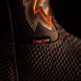 King Welt Boots Venom 11" Python Tribute Work Boot Square Steel Toe Brown Color - King Welt