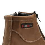 King Welt Boots Western Flex 6" Zipper  Work Boots Medallion Laton Color - King Welt