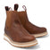 Men's round toe work boots with rubber sole in gold color by La Carreta pair view