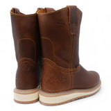 Men's double density work boots in brown by La Carreta back view